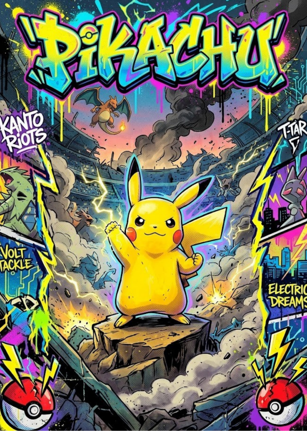 Pikachu — 5x7 Anime Canvas