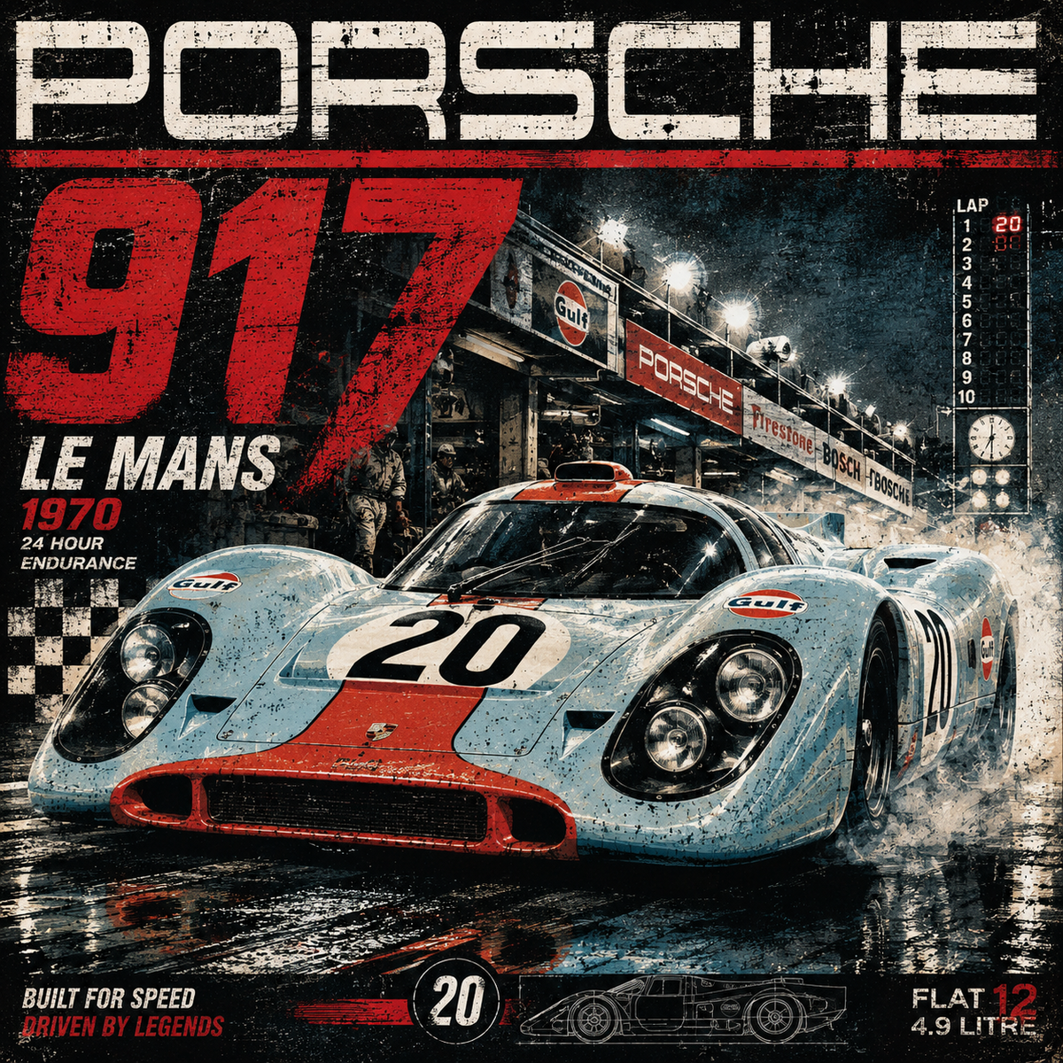 Porsche 917 Le Mans – Automotive 4x4 Tile