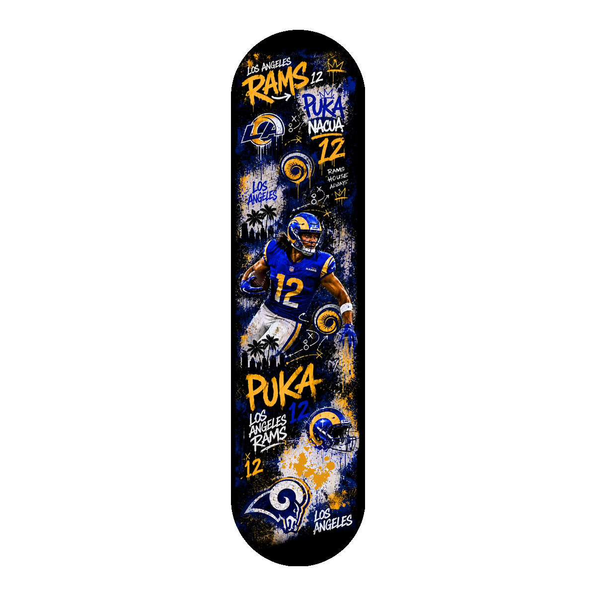 Puka Nacua Rams — Skateboard Deck