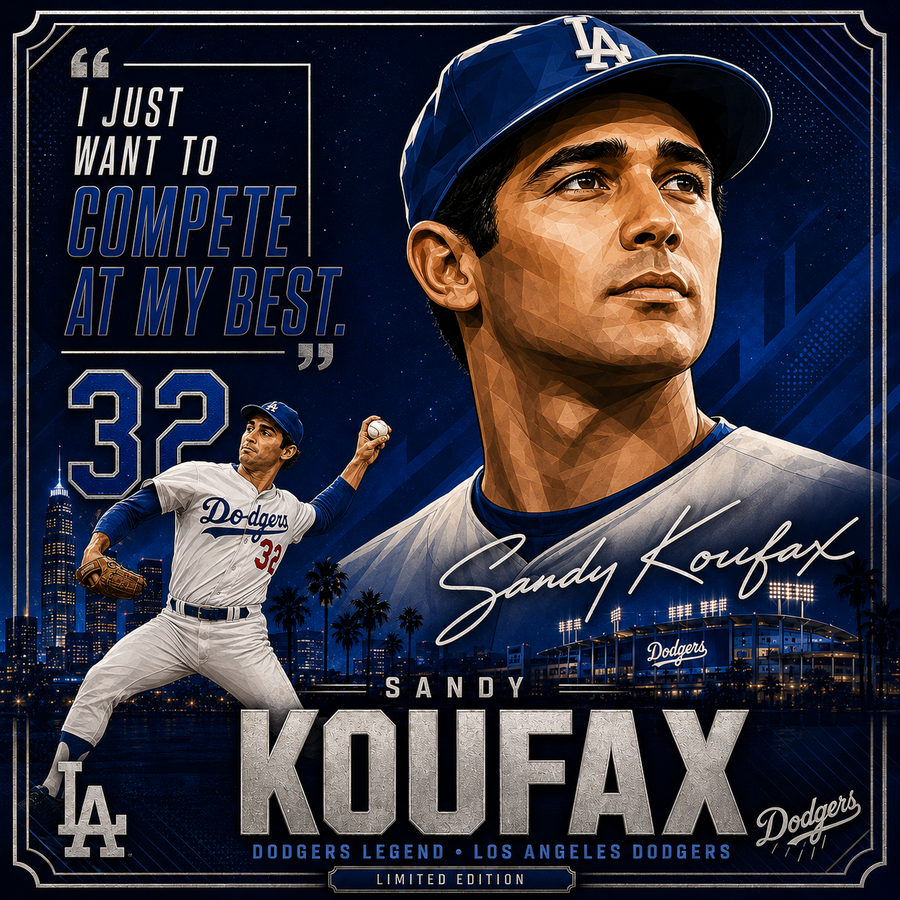 Sandy Koufax — 4×4 Tile