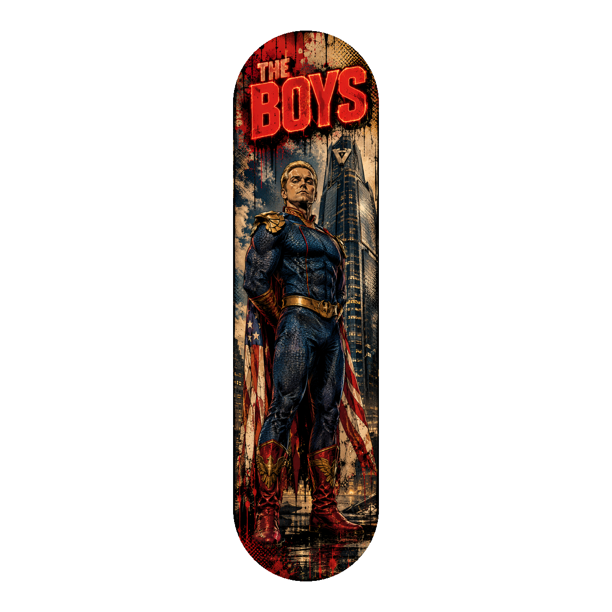 The Boys Homelander Full Body Skateboard Deck