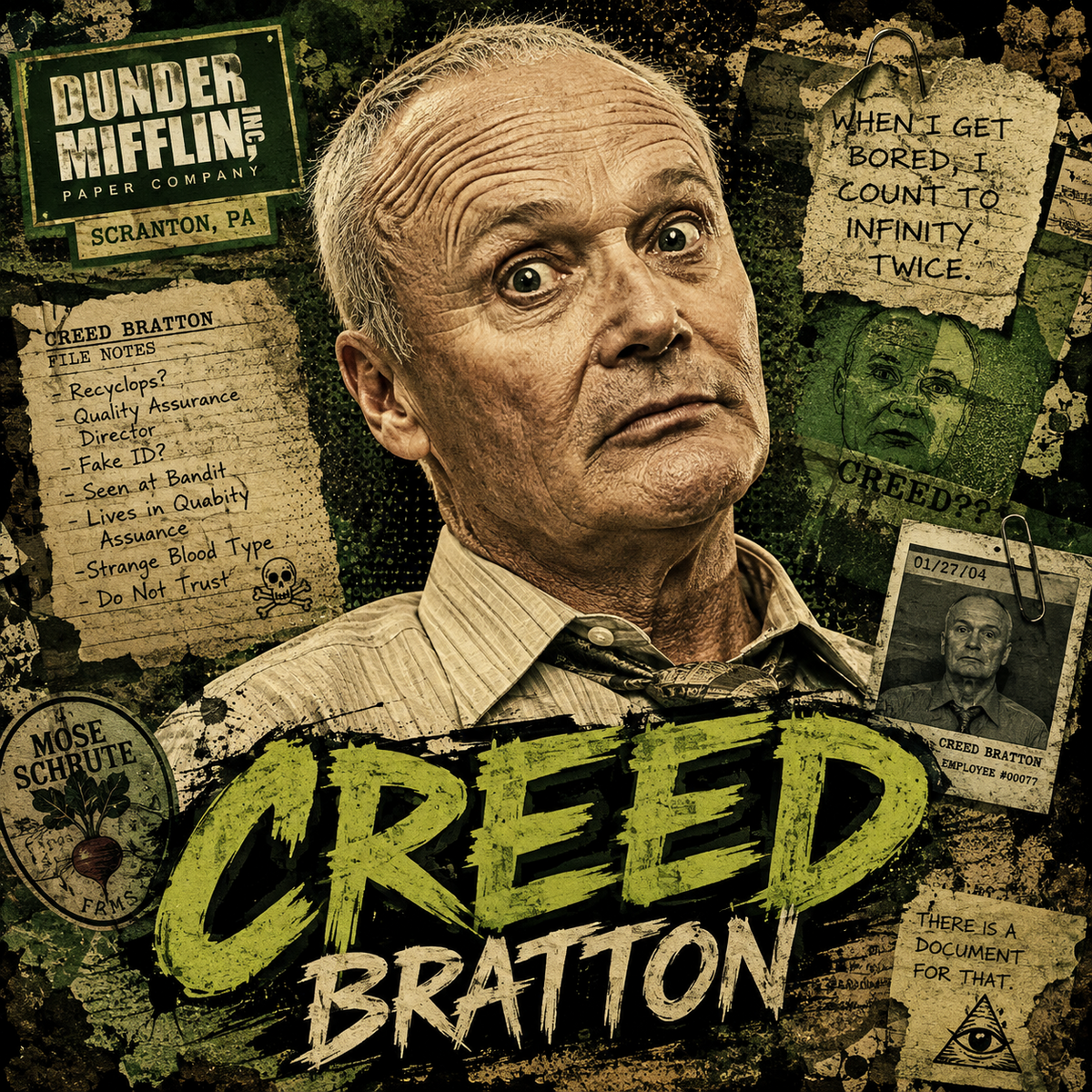 Creed Bratton – The Office 4x4 Tile