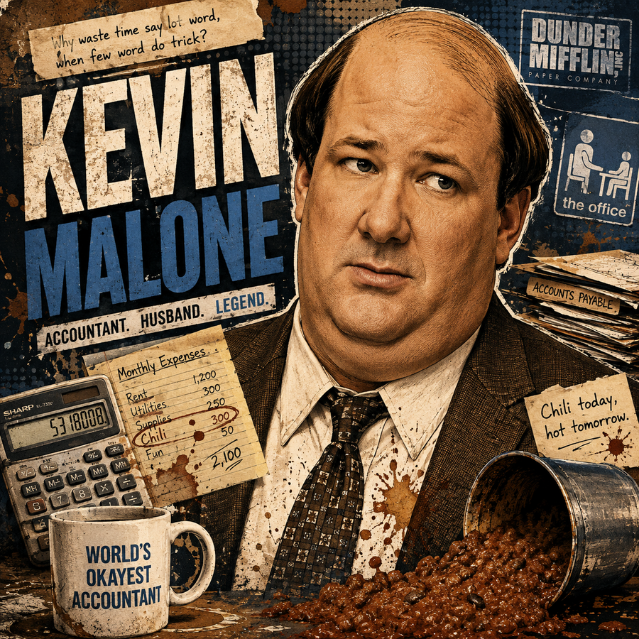 Kevin Malone – The Office 4x4 Tile