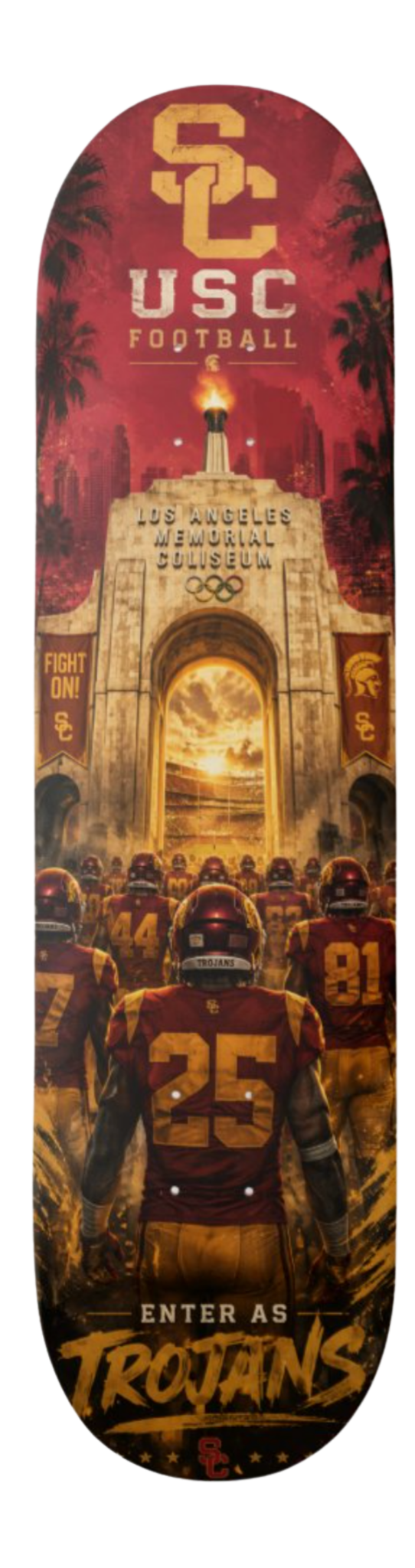 USC Football — Enter as Trojans — Skateboard Deck