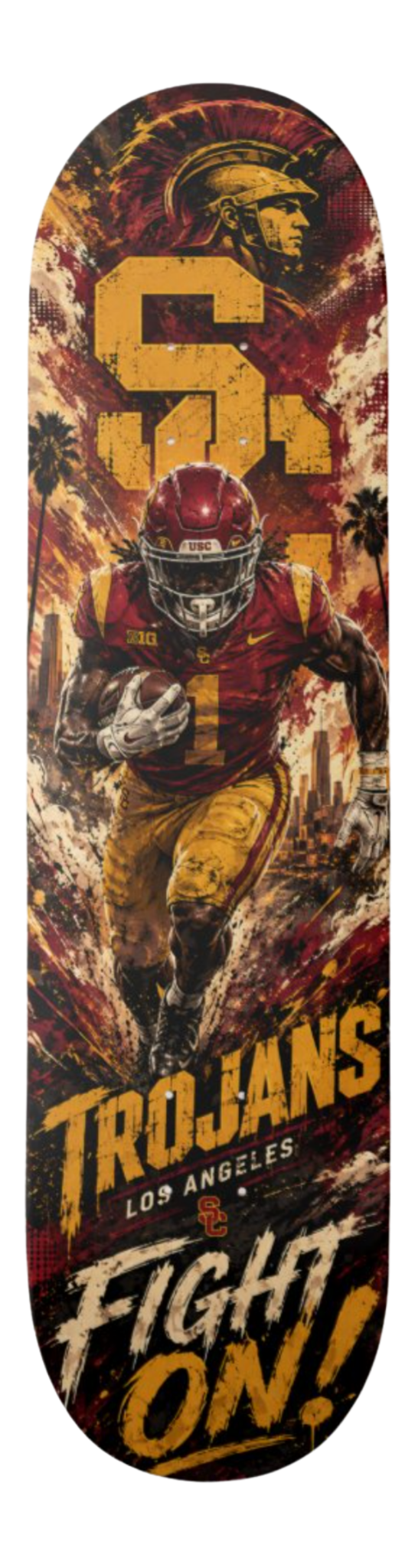 USC Football — Trojans Los Angeles Fight On — Skateboard Deck