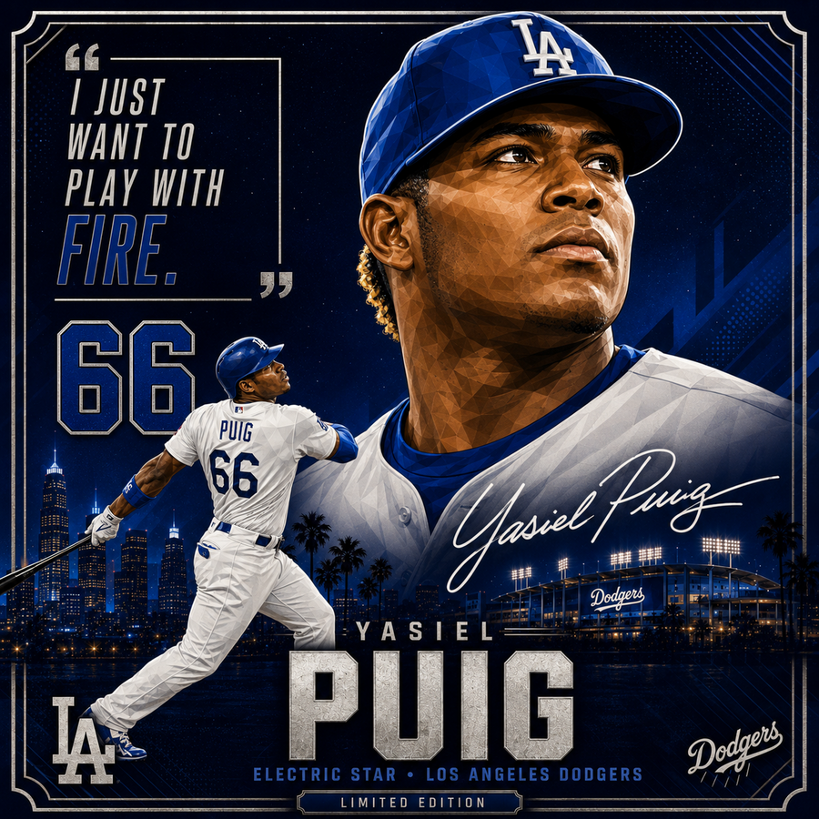 Yasiel Puig — 4×4 Tile